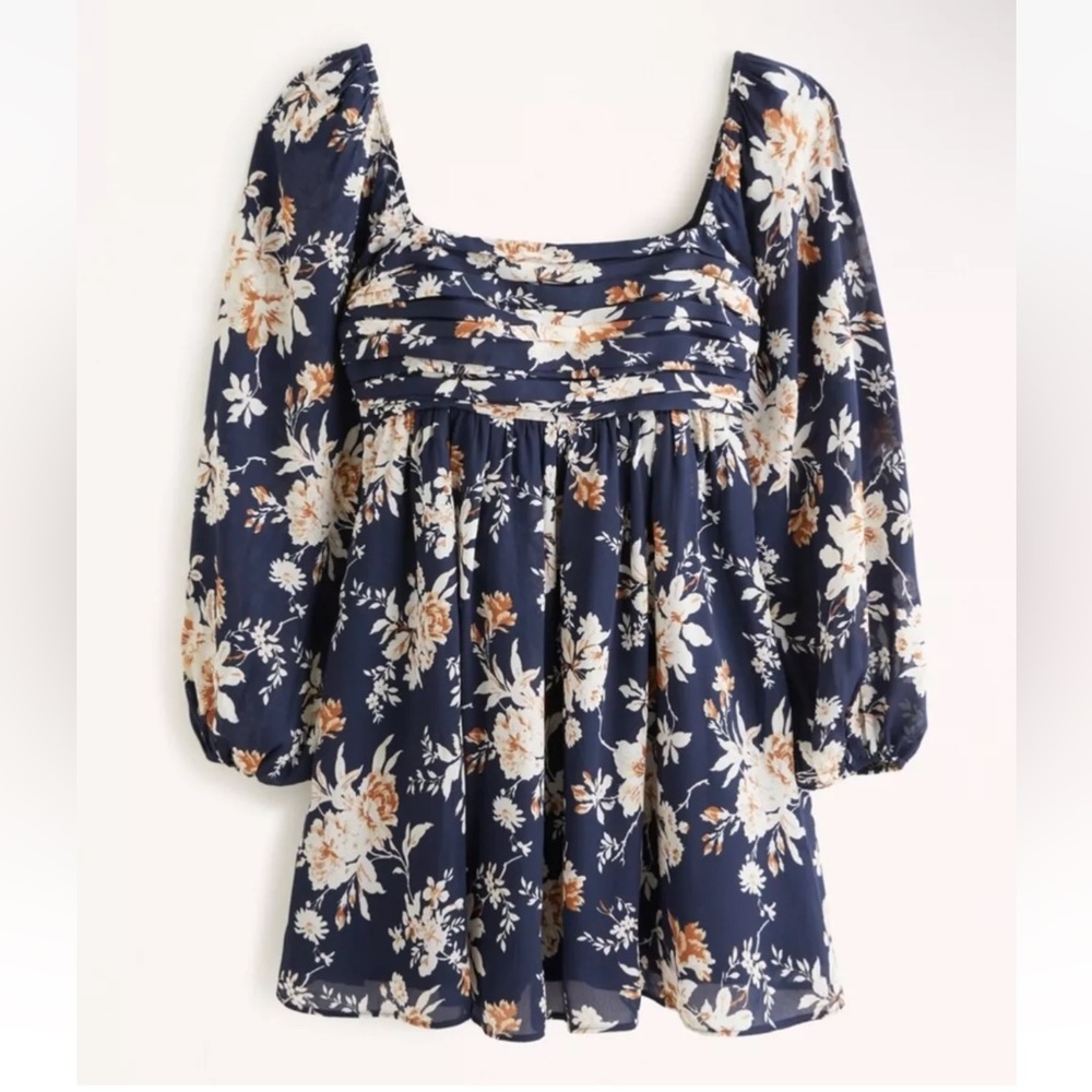 Abercrombie & Fitch Emerson Balloon Sleeve Floral Mini Dress XL Tall